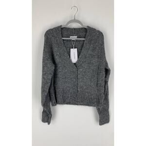 Urban Revivo Wool Blend Cardigan Sweater Grey Womens Small 4 New Button Up